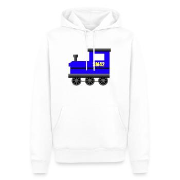 SM42 locomotive - Men’s Premium Organic Hoodie - white - Front - Nico (187cm)