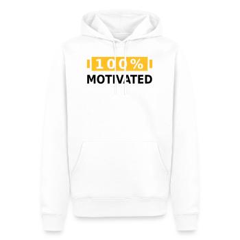motivation - Men’s Premium Organic Hoodie - white - Front - Nico (187cm)