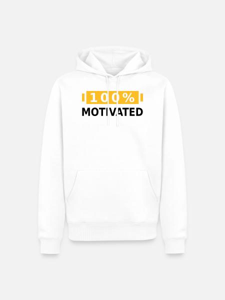 motivation - Men’s Premium Organic Hoodie - white