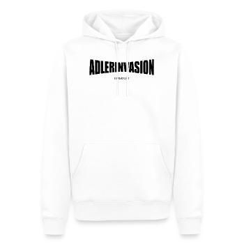 Adlerinvasion Frankfurt - Männer Premium Bio Hoodie - Weiß - Vorne - Nico (187cm)