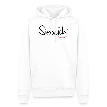 siebzich - Männer Premium Bio Hoodie - Weiß - Vorne - Nico (187cm)