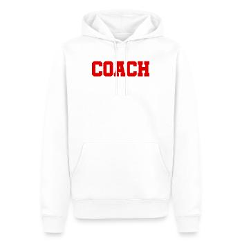 Coach - The best Coach - Le meilleur entraîneur - Sweat à capuche Premium bio Homme - blanc - Devant - Nico (187cm)