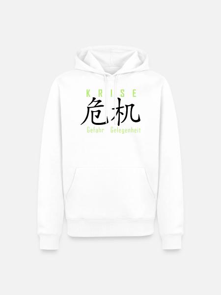 krise als chance DE - Männer Premium Bio Hoodie - Weiß