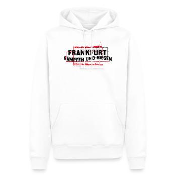 Frankfurt - kämpfen und siegen - Männer Premium Bio Hoodie - Weiß - Vorne - Nico (187cm)