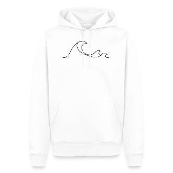 waves - Sweat à capuche Premium bio Homme - blanc - Devant - Nico (187cm)