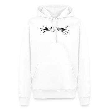 Meow Schnurrhaare - Männer Premium Bio Hoodie - Weiß - Vorne - Nico (187cm)