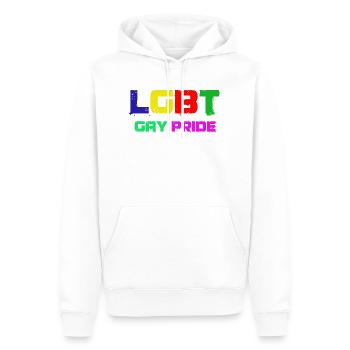 LGBT - Männer Premium Bio Hoodie - Weiß - Vorne - Nico (187cm)