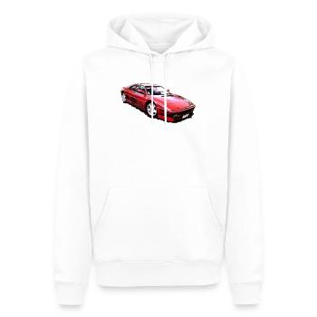 Racing Chris - Cadeau - Idée - Sweat à capuche Premium bio Homme - blanc - Devant - Nico (187cm)