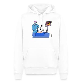 surgeon - Men’s Premium Organic Hoodie - white - Front - Nico (187cm)