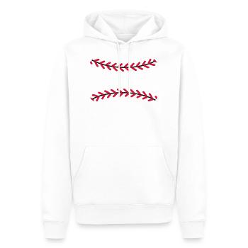 Baseball Ball - Männer Premium Bio Hoodie - Weiß - Vorne - Nico (187cm)