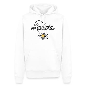 Austria mit Edelweiss - Männer Premium Bio Hoodie - Weiß - Vorne - Nico (187cm)