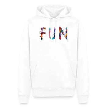 Fun - Sweat à capuche Premium bio Homme - blanc - Devant - Nico (187cm)