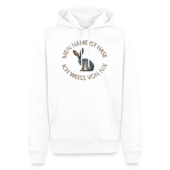 mein name ist hase - Männer Premium Bio Hoodie - Weiß - Vorne - Nico (187cm)