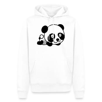 Panda - Men’s Premium Organic Hoodie - white - Front - Nico (187cm)