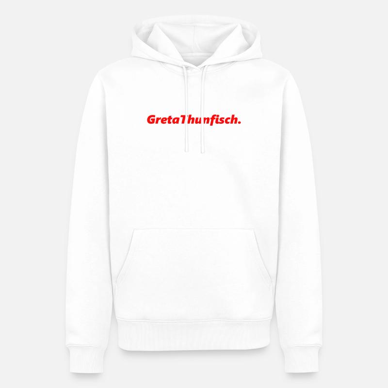 GretaThunfisch rot - Männer Premium Bio Hoodie - Weiß