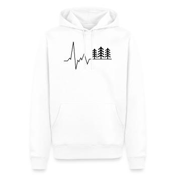 forêt de battement de coeur - Sweat à capuche Premium bio Homme - blanc - Devant - Nico (187cm)