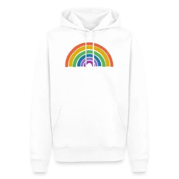 Arc-en-ciel - Sweat à capuche Premium bio Homme - blanc - Devant - Nico (187cm)