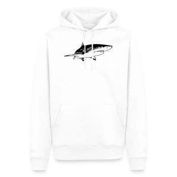 Hai - Vintage Vector Design - Sweat à capuche Premium bio Homme - blanc - Devant - Nico (187cm)