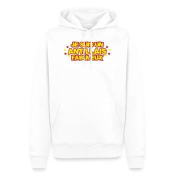 Je suis un antillais fabuleux ! - Sweat à capuche Premium bio Homme - blanc - Devant - Nico (187cm)