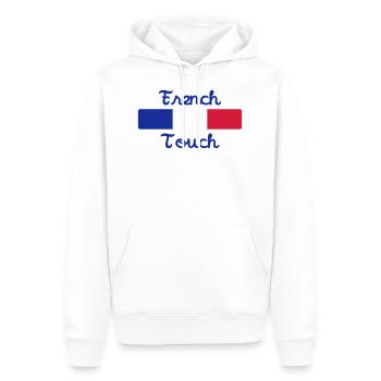 French Touch / Frankreich - Männer Premium Bio Hoodie - Weiß - Vorne - Nico (187cm)
