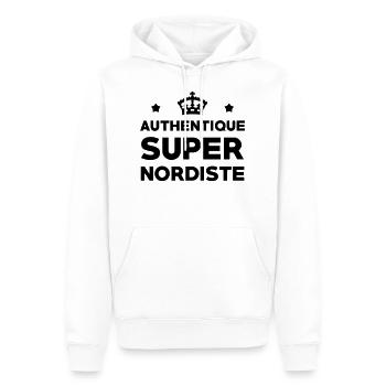 Authentique Super Nordiste - Sweat à capuche Premium bio Homme - blanc - Devant - Nico (187cm)