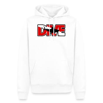 DIVE CHARACTERISTICS SHARK - Men’s Premium Organic Hoodie - white - Front - Nico (187cm)