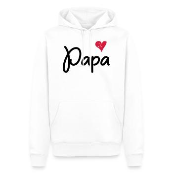 Papa - For the papa - Men’s Premium Organic Hoodie - white - Front - Nico (187cm)