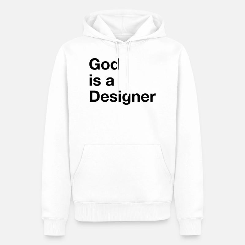 God Is A Designer - Männer Premium Bio Hoodie - Weiß