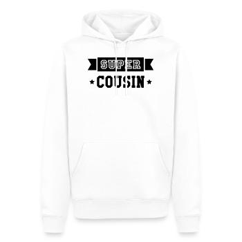 Super Cousin - Sweat à capuche Premium bio Homme - blanc - Devant - Nico (187cm)