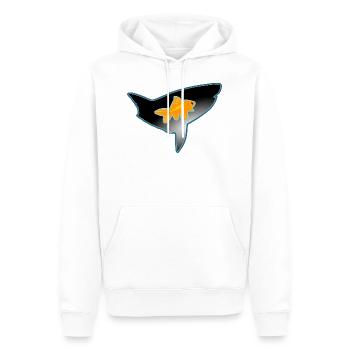 Goldfisch und Hai - Männer Premium Bio Hoodie - Weiß - Vorne - Nico (187cm)