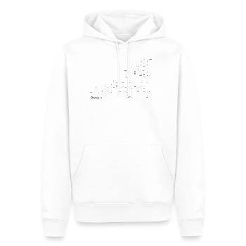 Formule développée de l'ocytocine - Sweat à capuche Premium bio Homme - blanc - Devant - Nico (187cm)