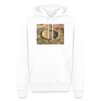 Paysage de cratère, cratère d'impact, cratère - Sweat à capuche Premium bio Homme - blanc - Devant - Nico (187cm)