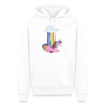Einhorn Unicorn is magical - Männer Premium Bio Hoodie - Weiß - Vorne - Nico (187cm)