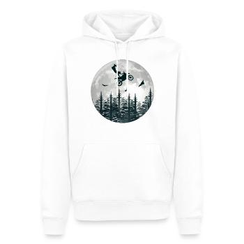 Motorcross Moon Silhouette Gift Motorcycle - Men’s Premium Organic Hoodie - white - Front - Nico (187cm)