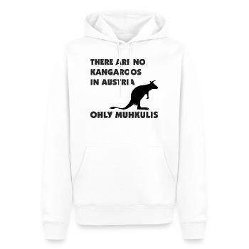 no Kangaroos in Austria - Männer Premium Bio Hoodie - Weiß - Vorne - Nico (187cm)