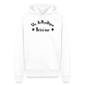 Un Authentique Bricoleur - Sweat à capuche Premium bio Homme - blanc - Devant - Nico (187cm)