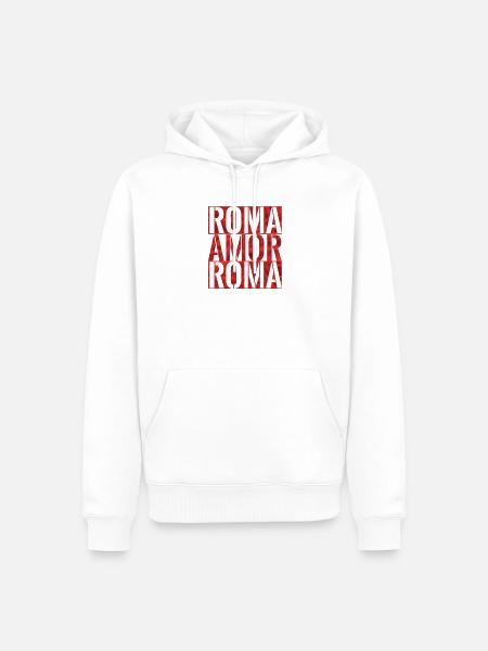 ROM LIEBE ROM - Männer Premium Bio Hoodie - Weiß