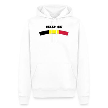 Belgien - Männer Premium Bio Hoodie - Weiß - Vorne - Nico (187cm)