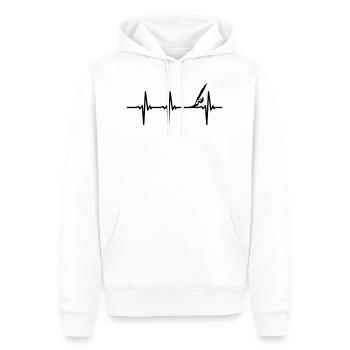 Planche à voile Heartbeat - Sweat à capuche Premium bio Homme - blanc - Devant - Nico (187cm)