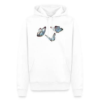 Schmetterlinge - Männer Premium Bio Hoodie - Weiß - Vorne - Nico (187cm)