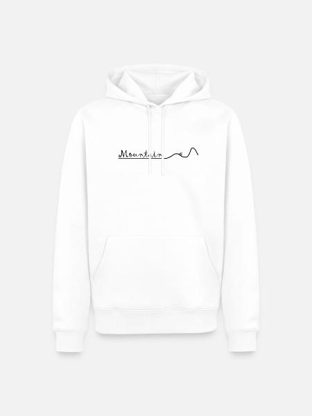 Mountainbike - Männer Premium Bio Hoodie - Weiß