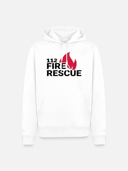 112 firerescue - Men’s Premium Organic Hoodie - white
