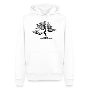 Bonsaï mignon - Sweat à capuche Premium bio Homme - blanc - Devant - Nico (187cm)