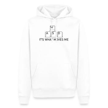 A W S D Tastatur. - Männer Premium Bio Hoodie - Weiß - Vorne - Nico (187cm)