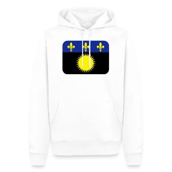 Flag of guadeloupe - Men’s Premium Organic Hoodie - white - Front - Nico (187cm)
