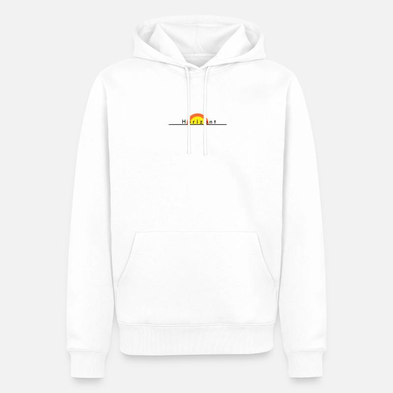 Horizont - Männer Premium Bio Hoodie - Weiß