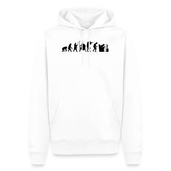 Héros de l’évolution de l’évolution - Sweat à capuche Premium bio Homme - blanc - Devant - Nico (187cm)