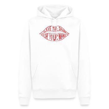 save the drama for your mama - Männer Premium Bio Hoodie - Weiß - Vorne - Nico (187cm)