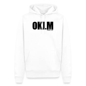 OKLM Trankil das schwarze Leben - Männer Premium Bio Hoodie - Weiß - Vorne - Nico (187cm)