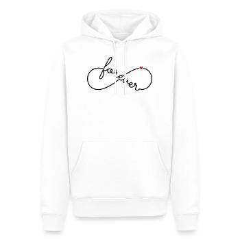 Symbole de l'infini Infinity pour toujours - Sweat à capuche Premium bio Homme - blanc - Devant - Nico (187cm)